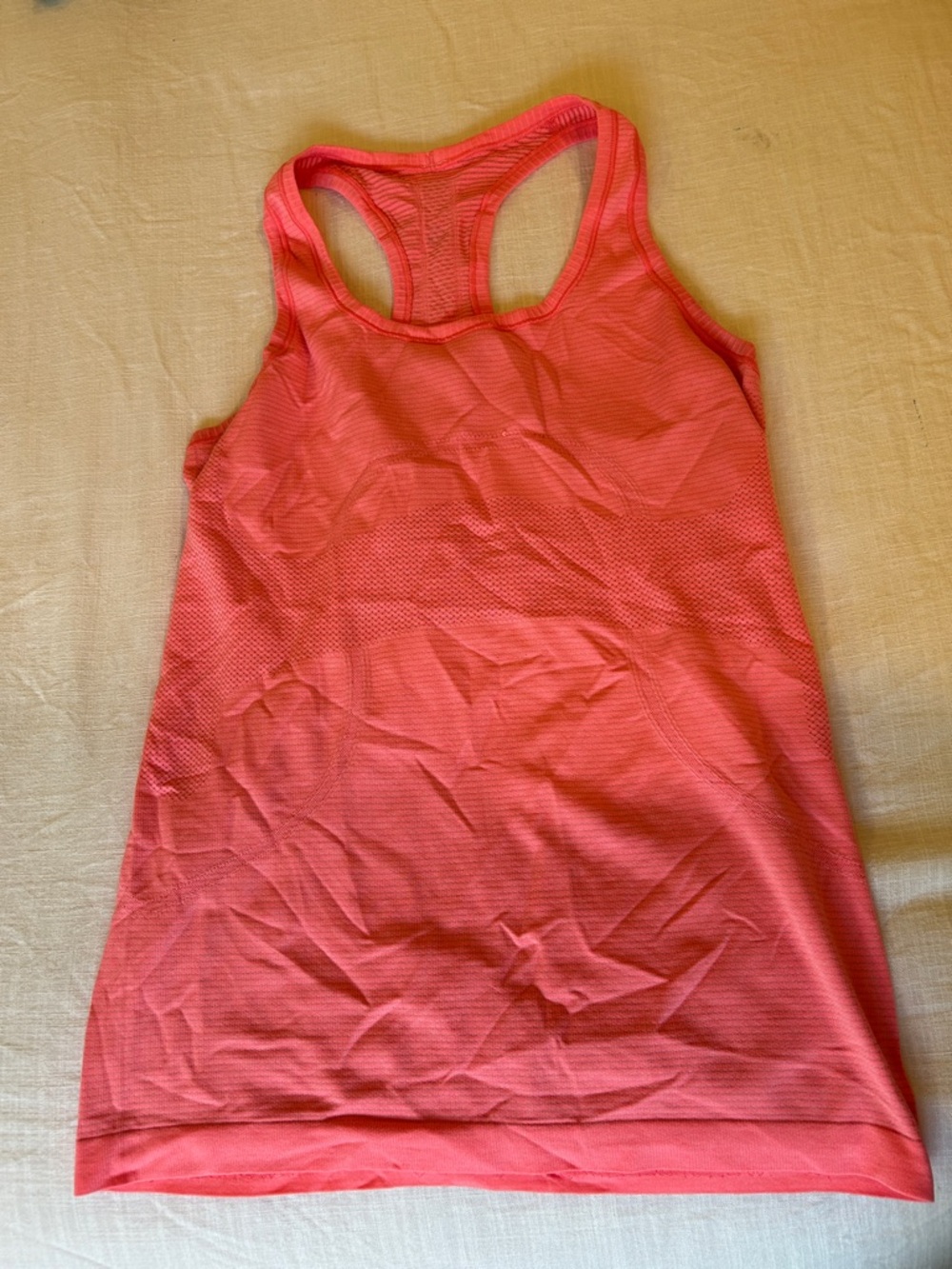 lululemon athletica Coral-Red Racerback Tank